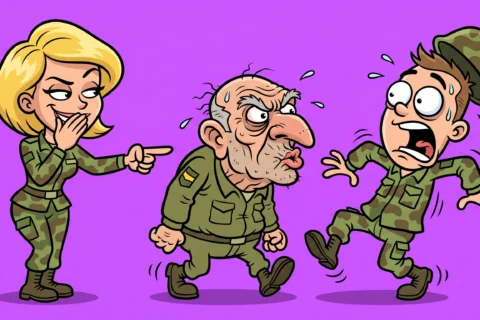 Egy vonzó női őrmester